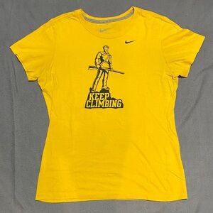 Nike Yellow 'Keep Climbing' T-Shirt
